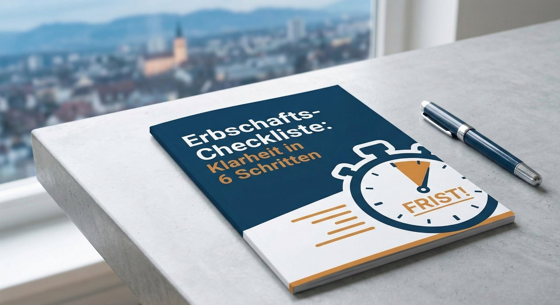 Markierter Kalender auf Schreibtisch – Symbol für die wichtigen Fristen beim Nachlassgericht und Finanzamt nach einem Erbfall in Lörrach.